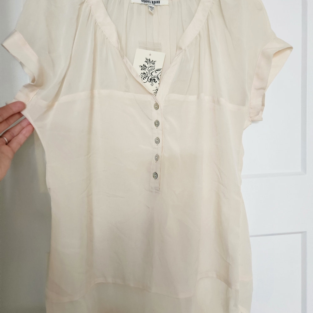 Elegant Cream Button-Down Blouse